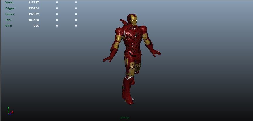 Ironman Rigged   3D model_3