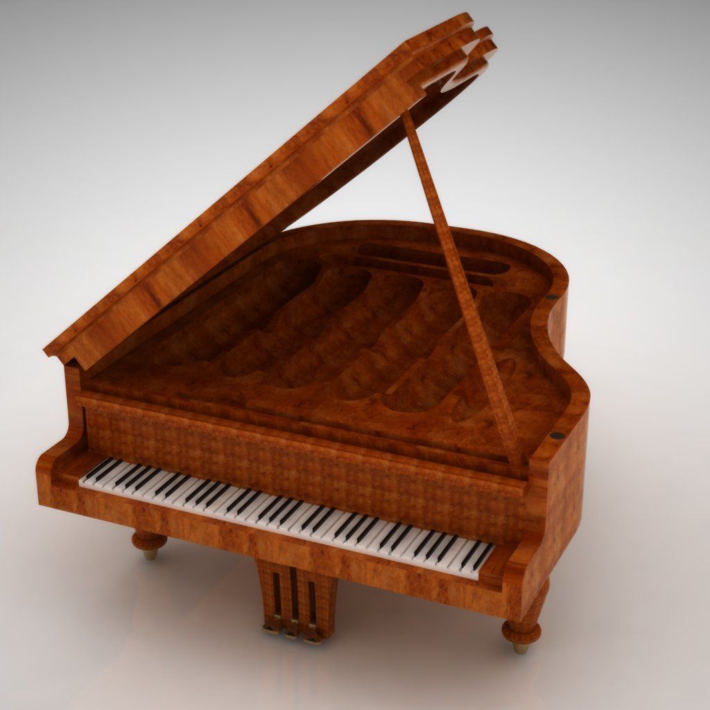 Piano humidor for cigare smoker 3D print model_5