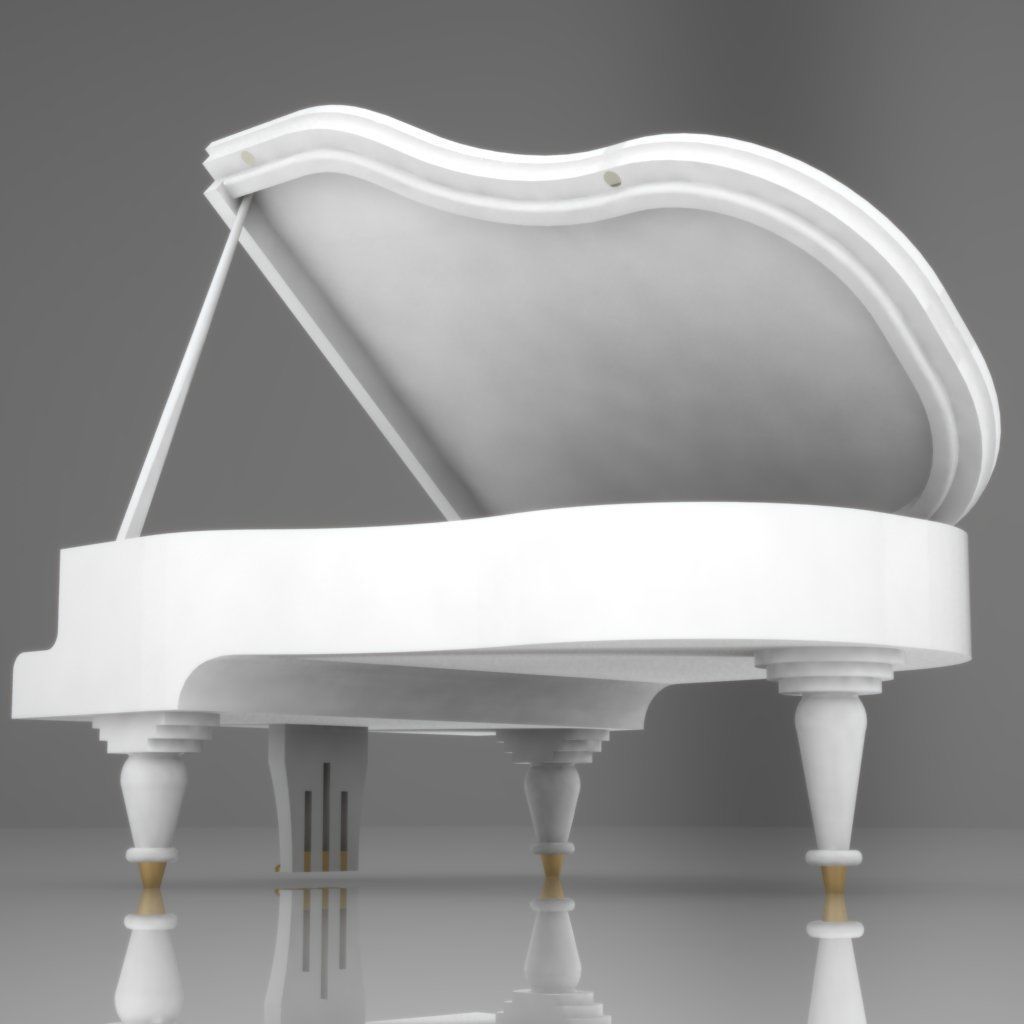Piano humidor for cigare smoker 3D print model_3