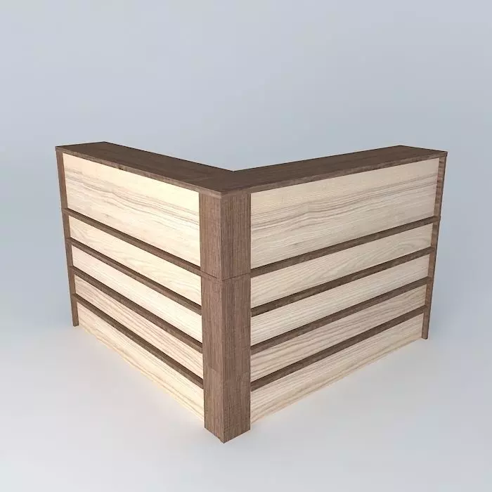 Reception counter Free 3D model