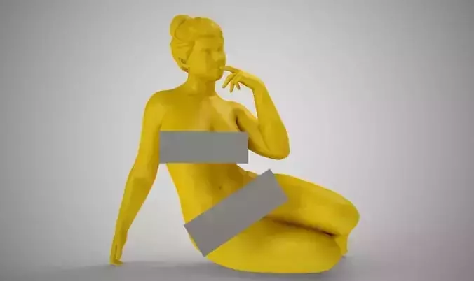 Recline statue of woman