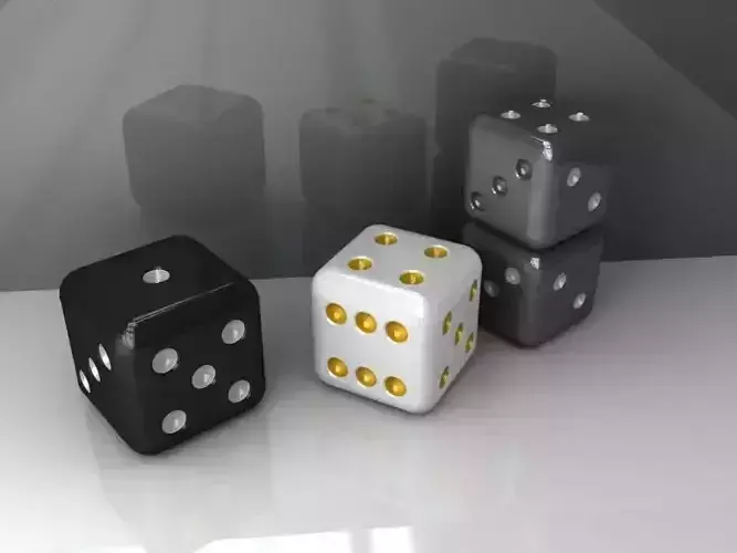 FUN Plastic Dice  3d Model 3D print model