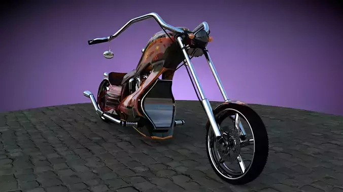 CHOPPER CUSTOM FIRE  HARLEY DAVIDSON 