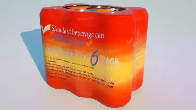Can package 250ml slim 3D model 3D model