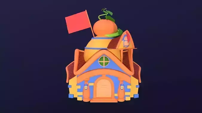 Asset - Cartoons - Background- House 03 - Hight Poly