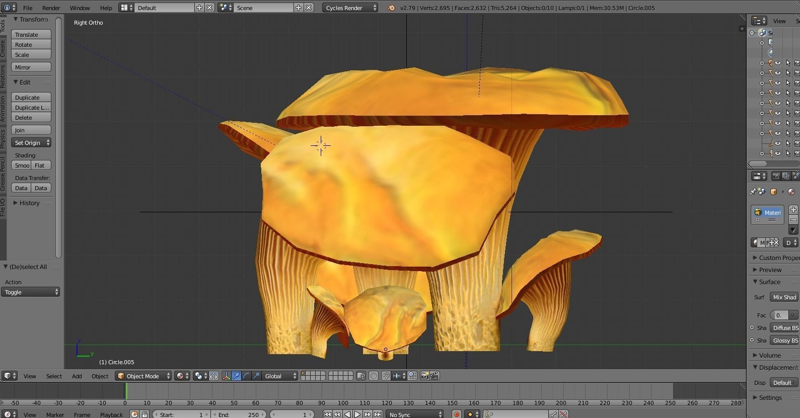 Shrooms 1 mushroom Low-poly 3D model_3