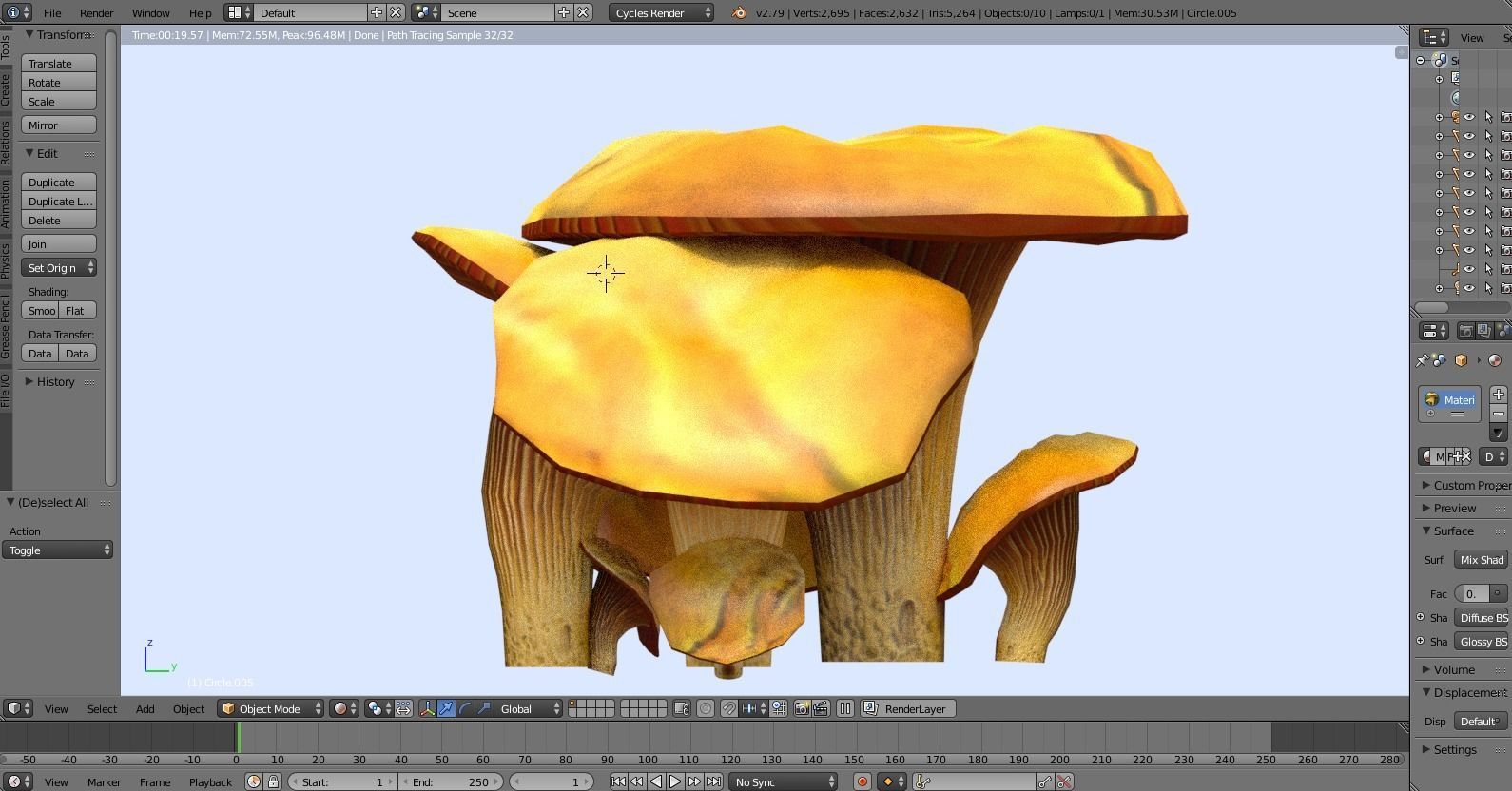Shrooms 1 mushroom Low-poly 3D model_4