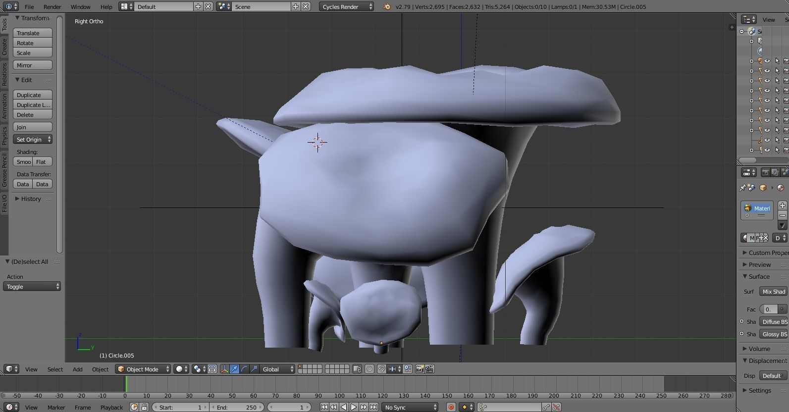 Shrooms 1 mushroom Low-poly 3D model_2