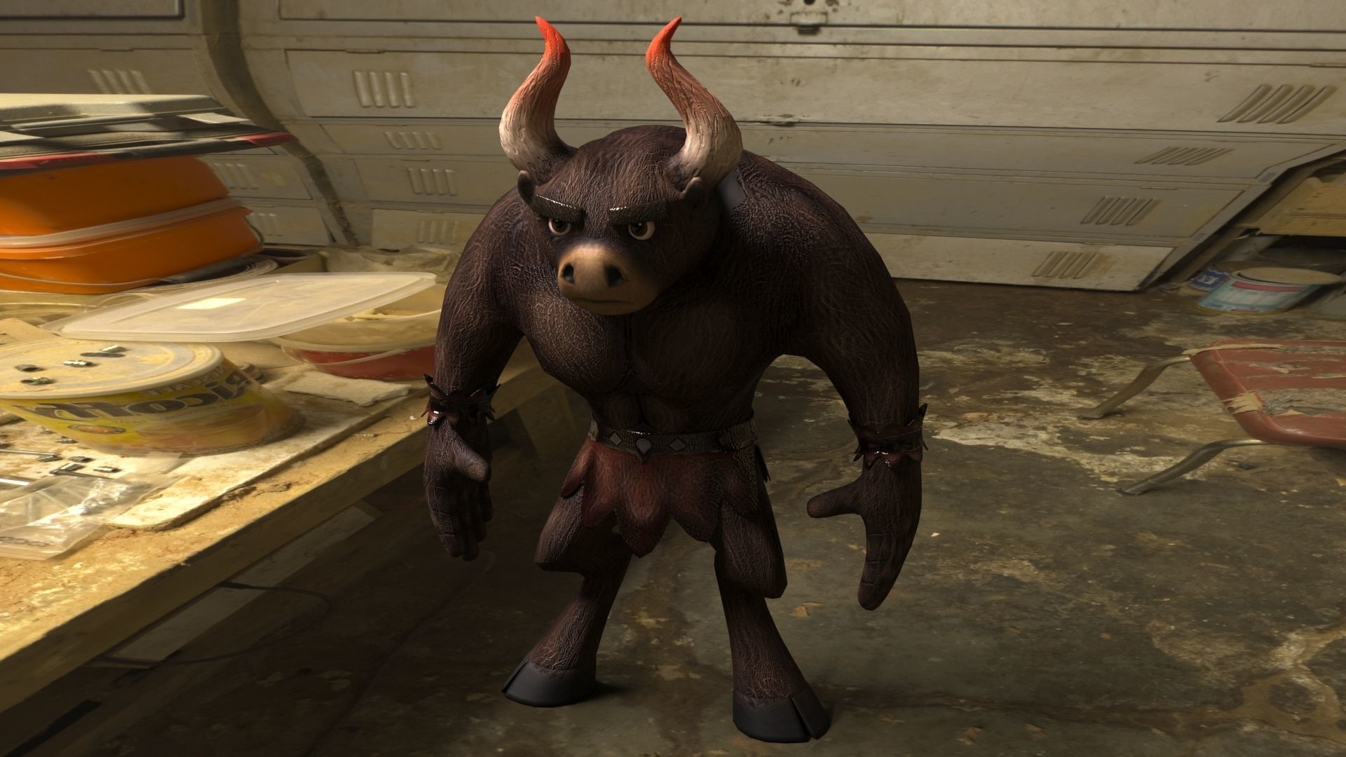 Minotaur 3D Model Low Poly Character Low-poly 3D model_5