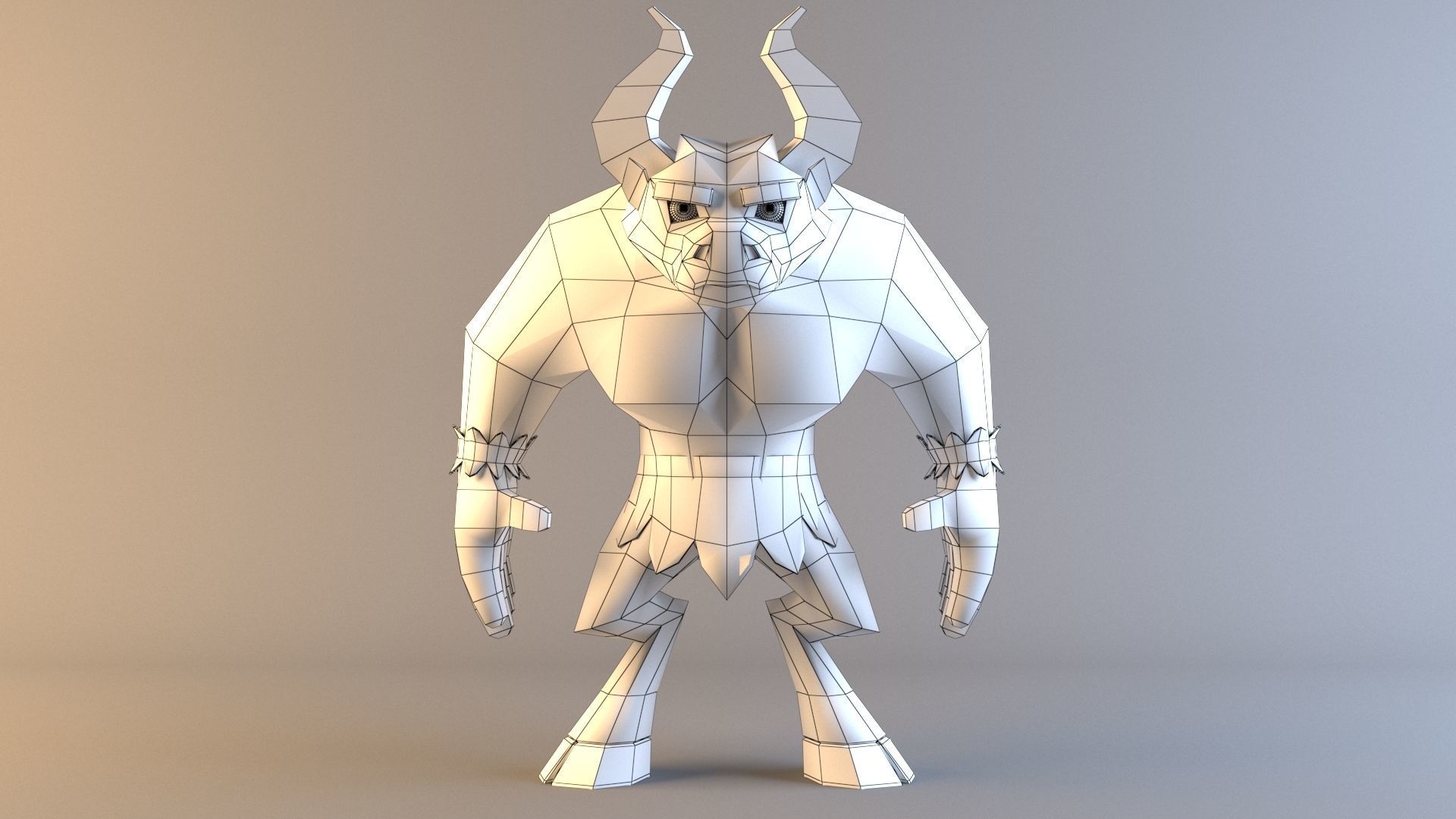 Minotaur 3D Model Low Poly Character Low-poly 3D model_14