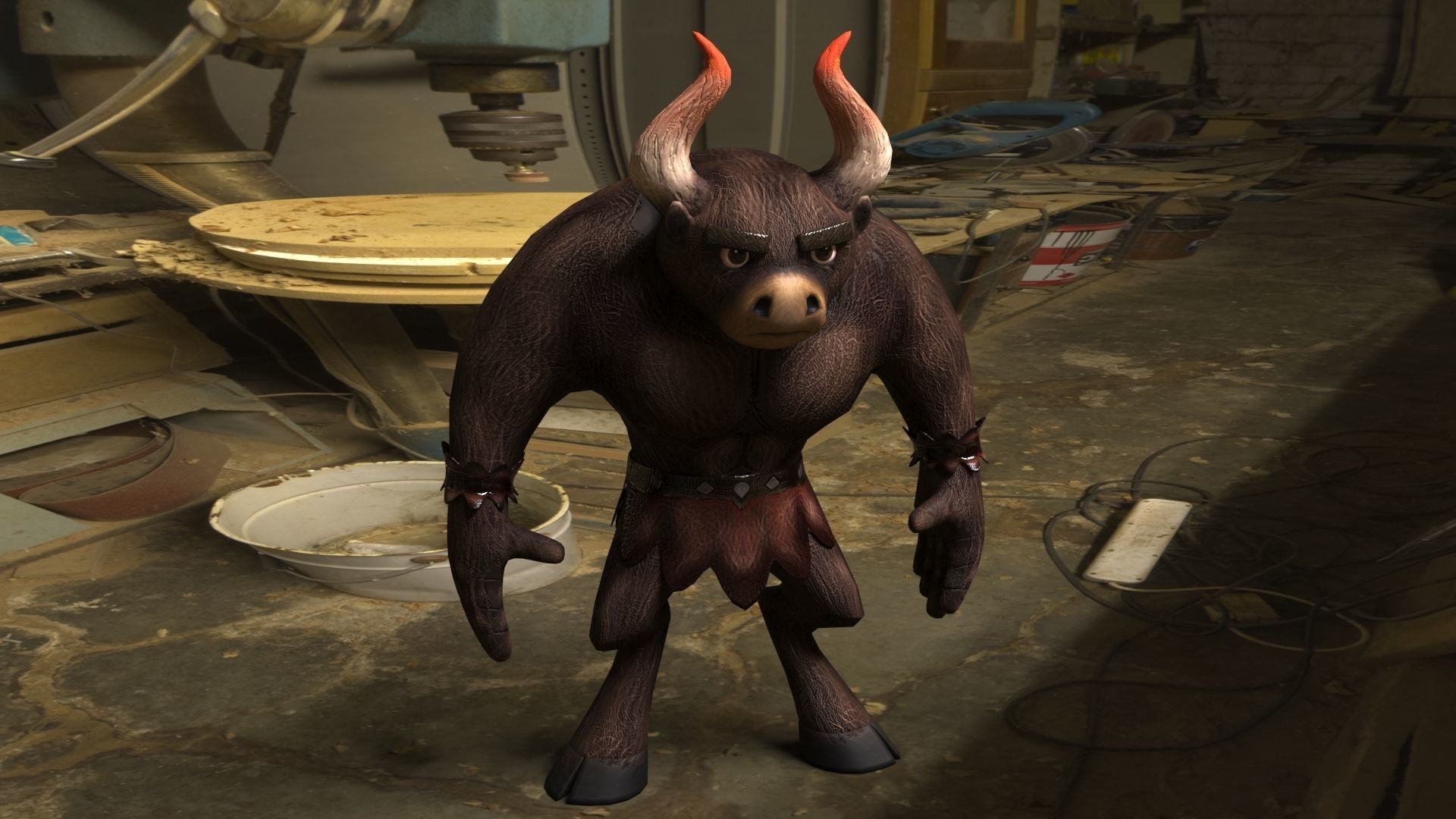Minotaur 3D Model Low Poly Character Low-poly 3D model_4