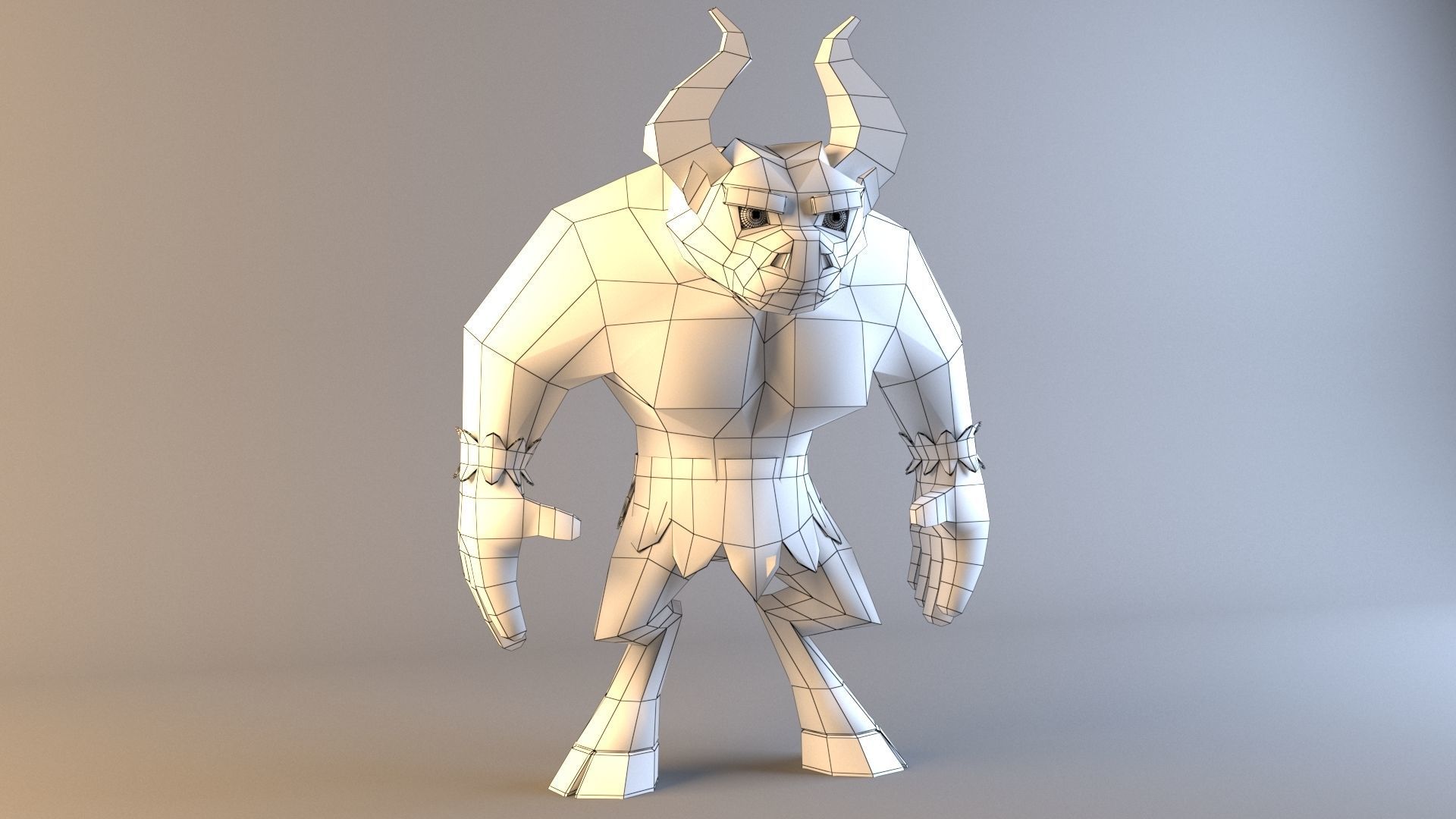 Minotaur 3D Model Low Poly Character Low-poly 3D model_15
