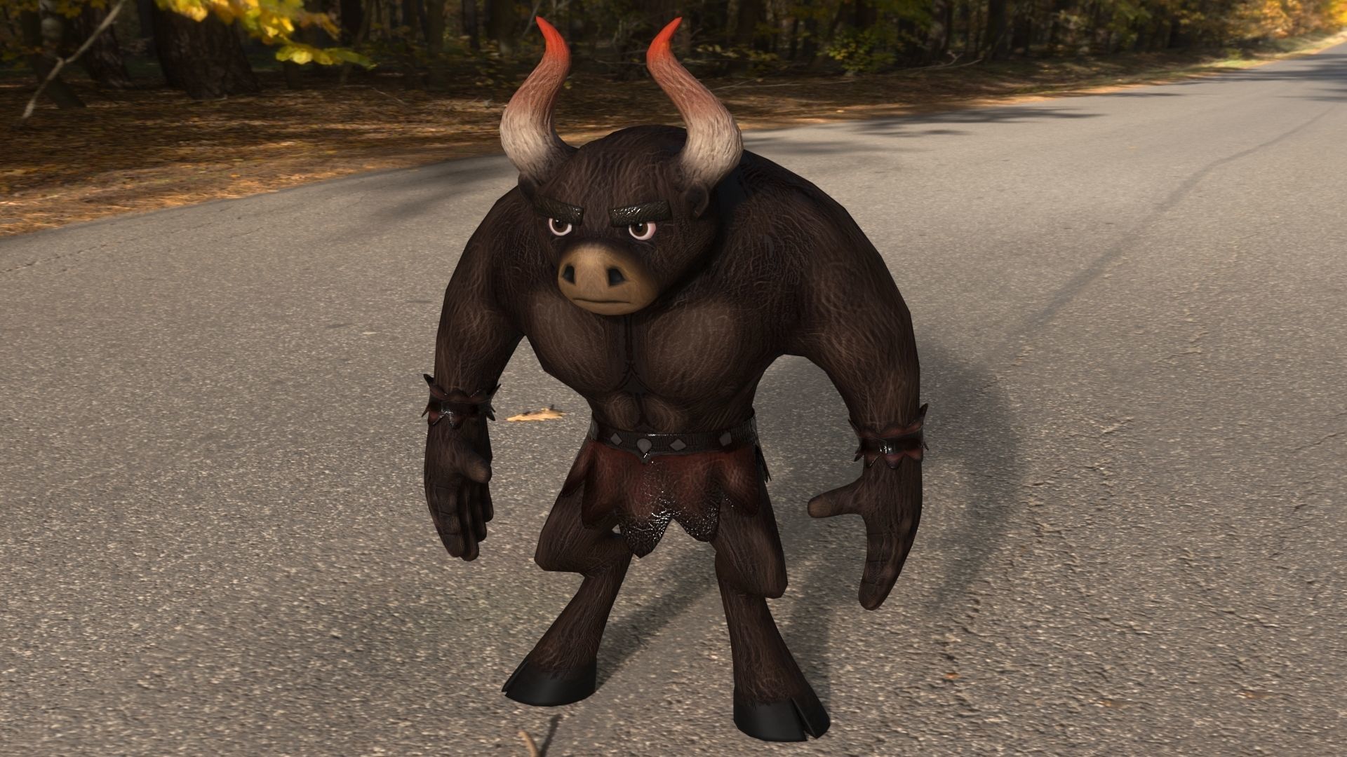 Minotaur 3D Model Low Poly Character Low-poly 3D model_11