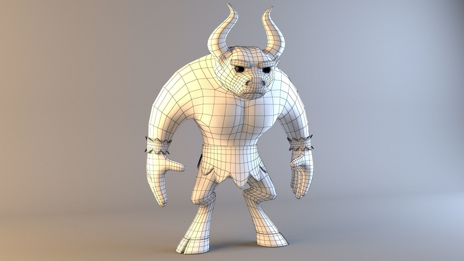 Minotaur 3D Model Low Poly Character Low-poly 3D model_13