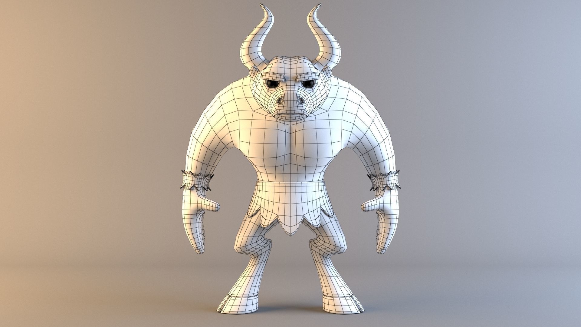 Minotaur 3D Model Low Poly Character Low-poly 3D model_12