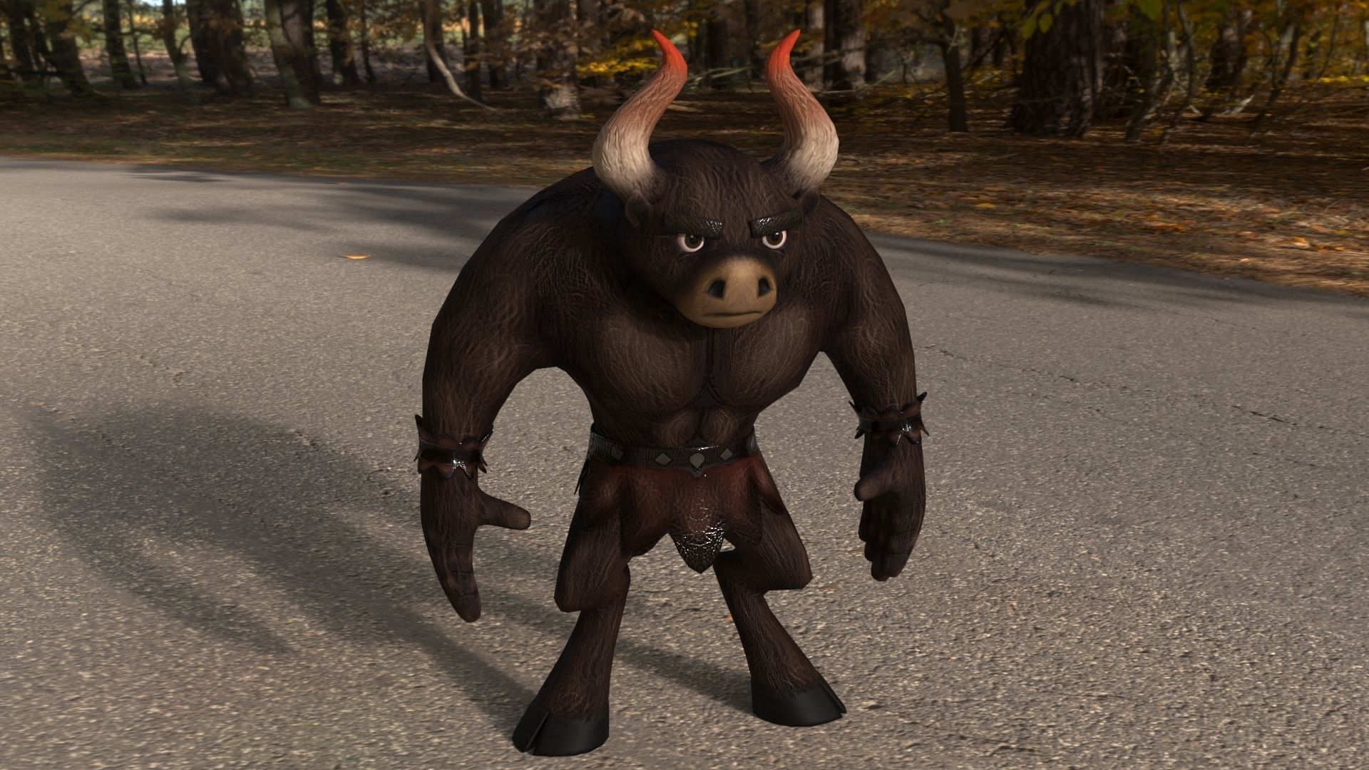 Minotaur 3D Model Low Poly Character Low-poly 3D model_10