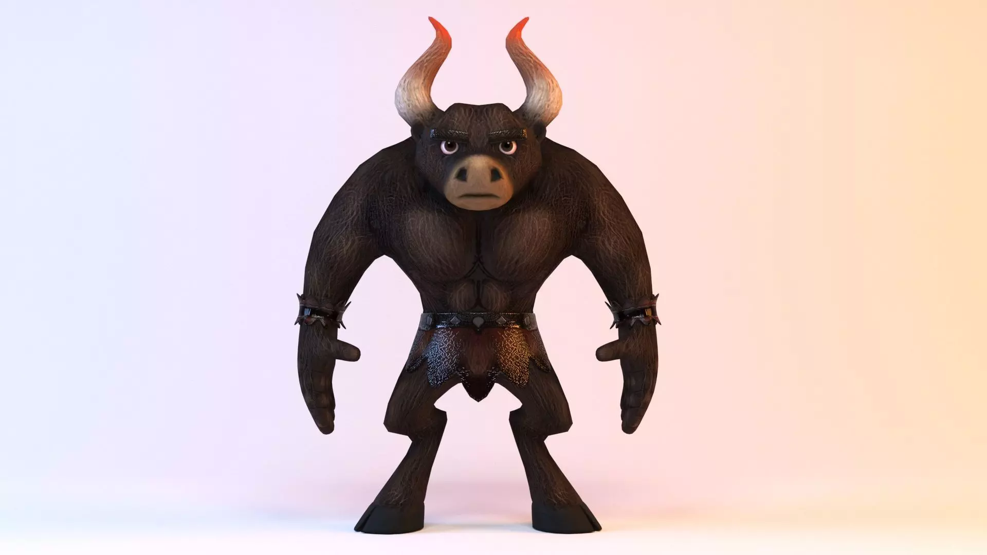 Minotaur 3D Model Low Poly Character Low-poly 3D model_0