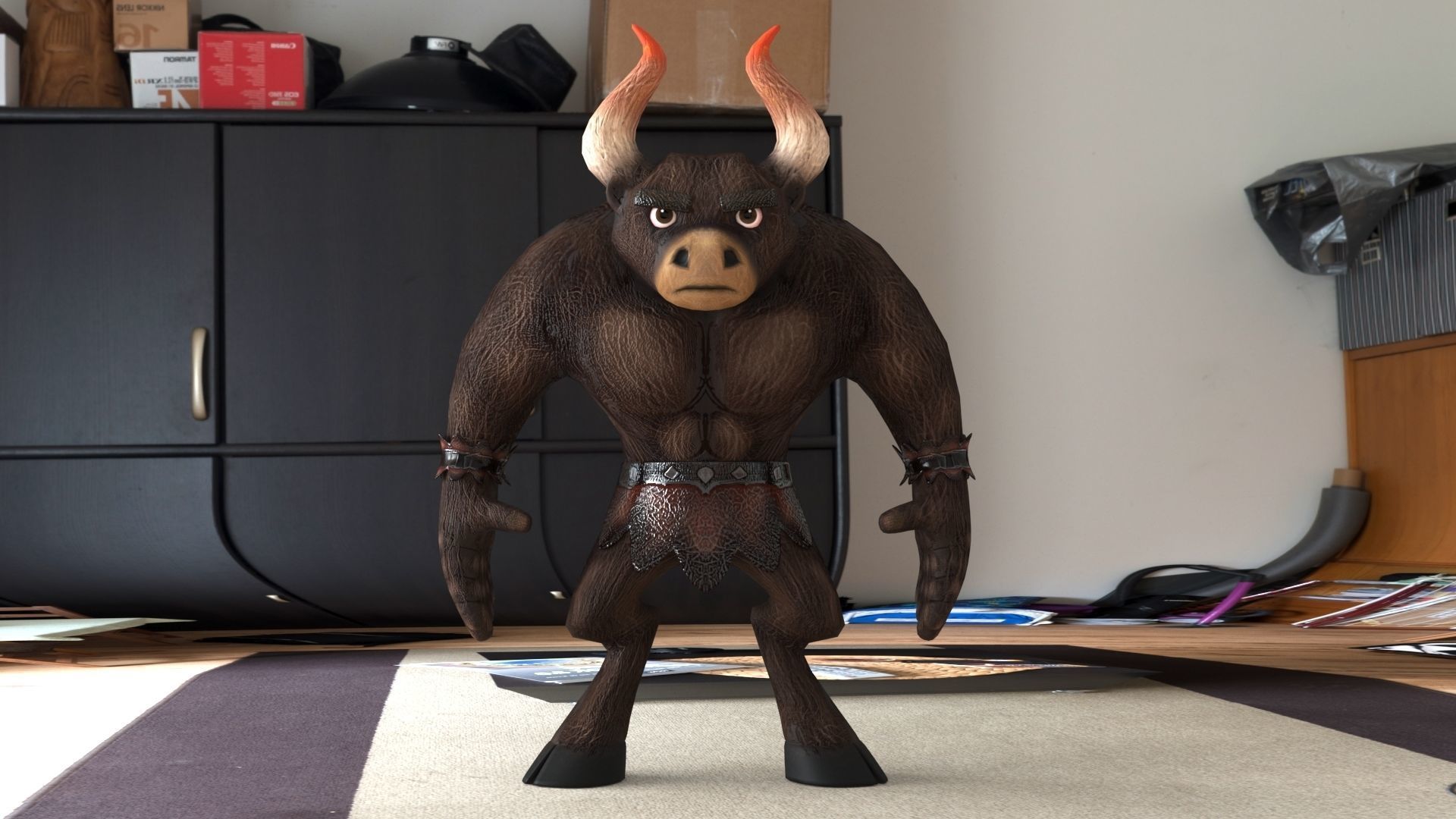 Minotaur 3D Model Low Poly Character Low-poly 3D model_6