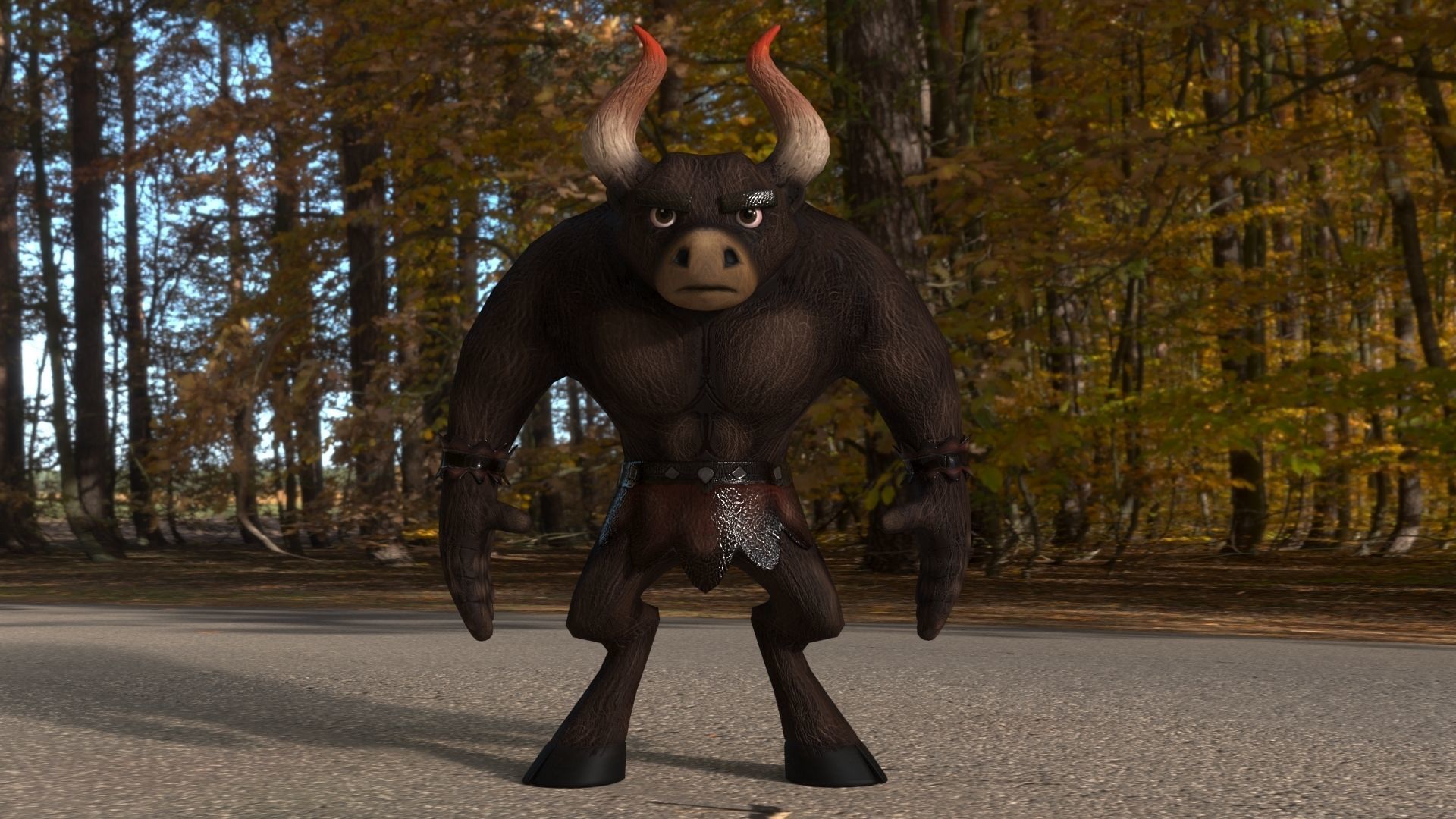 Minotaur 3D Model Low Poly Character Low-poly 3D model_9