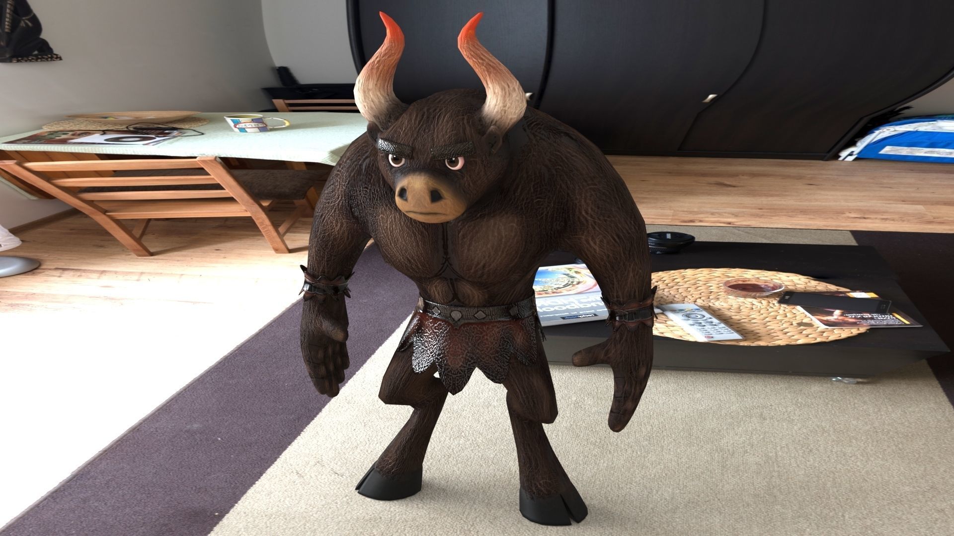 Minotaur 3D Model Low Poly Character Low-poly 3D model_8