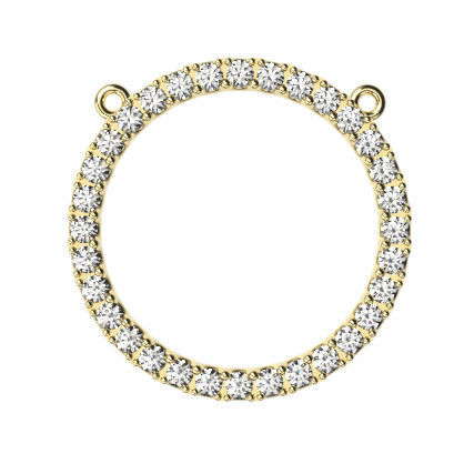 25mm Round Circle Pendant 3D print model_3