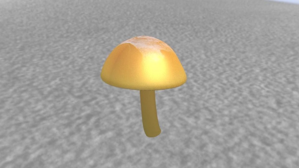Shrooms 2 group of mushrooms in desert Low-poly 3D model_1