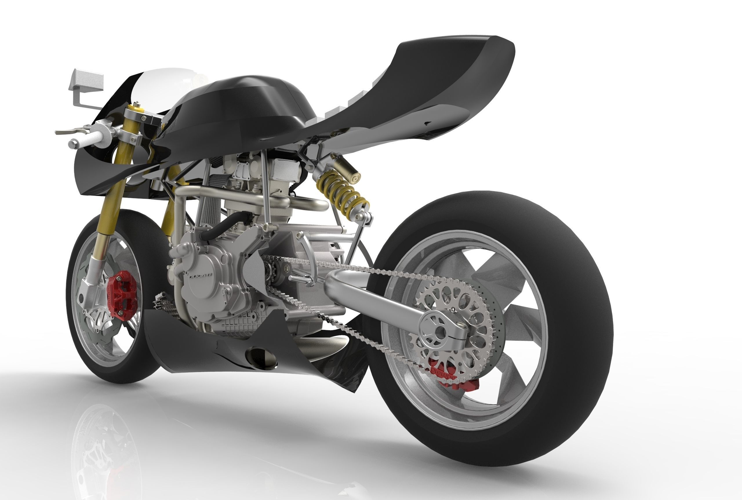Ducati Cafe Racer 3D model_1