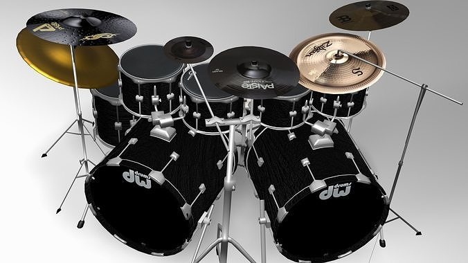 Drum set 3D model