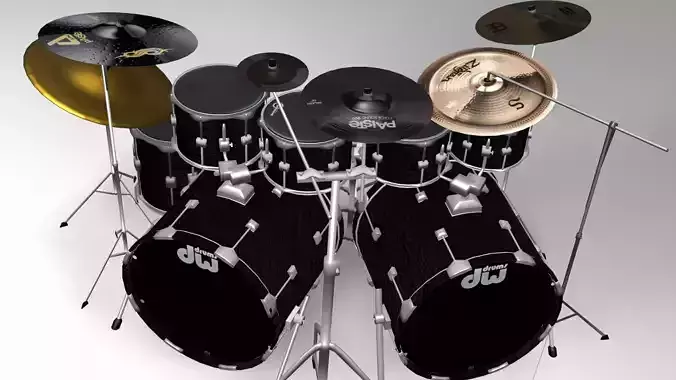 Drum set 3D model