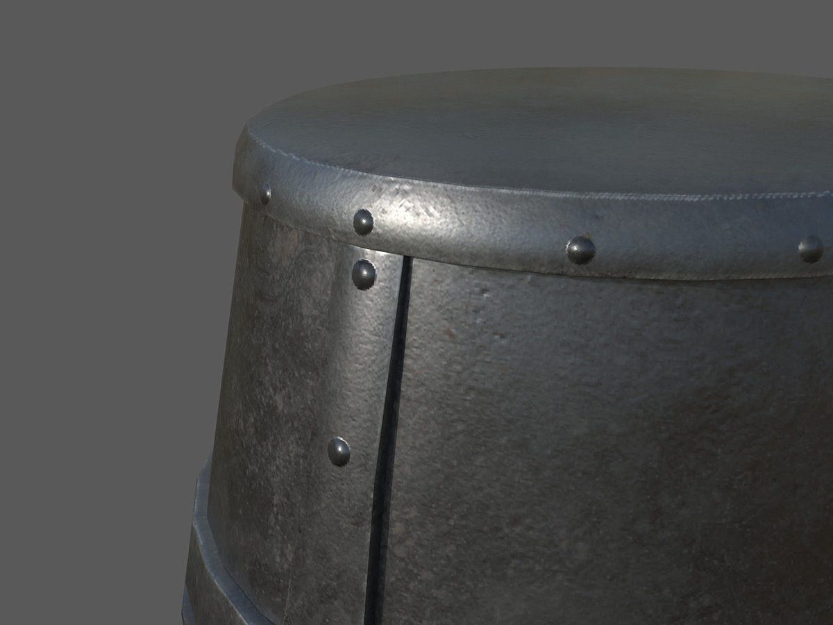 Medieval Great Helm Low-poly 3D model_9