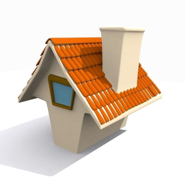 Cartoon House 3D model_1