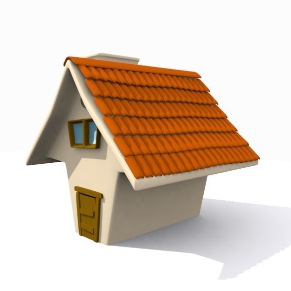 Cartoon House 3D model_2