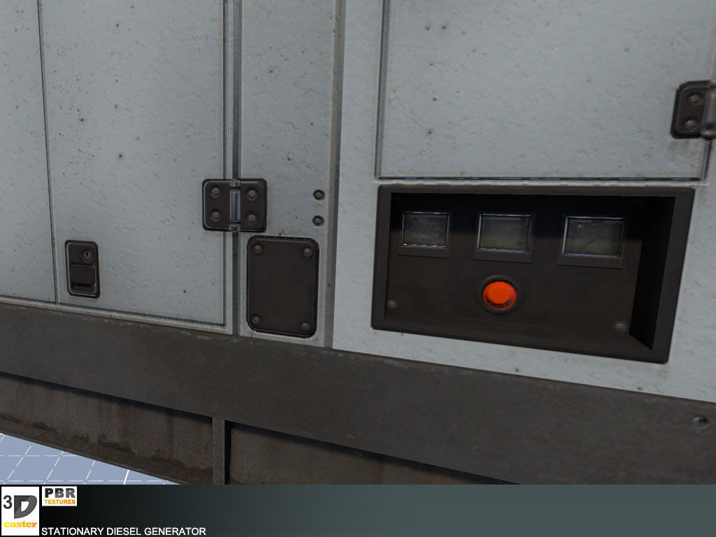 Stationary Diesel Generator Low-poly 3D model_6