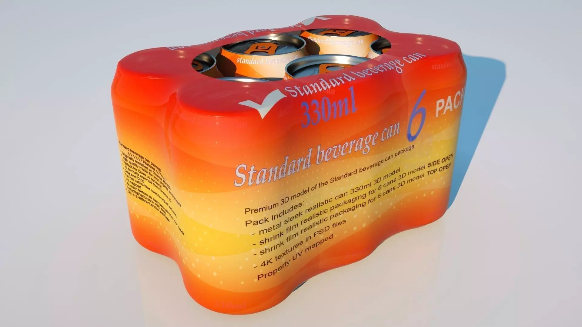 Can package 330ml 3D model 3D model