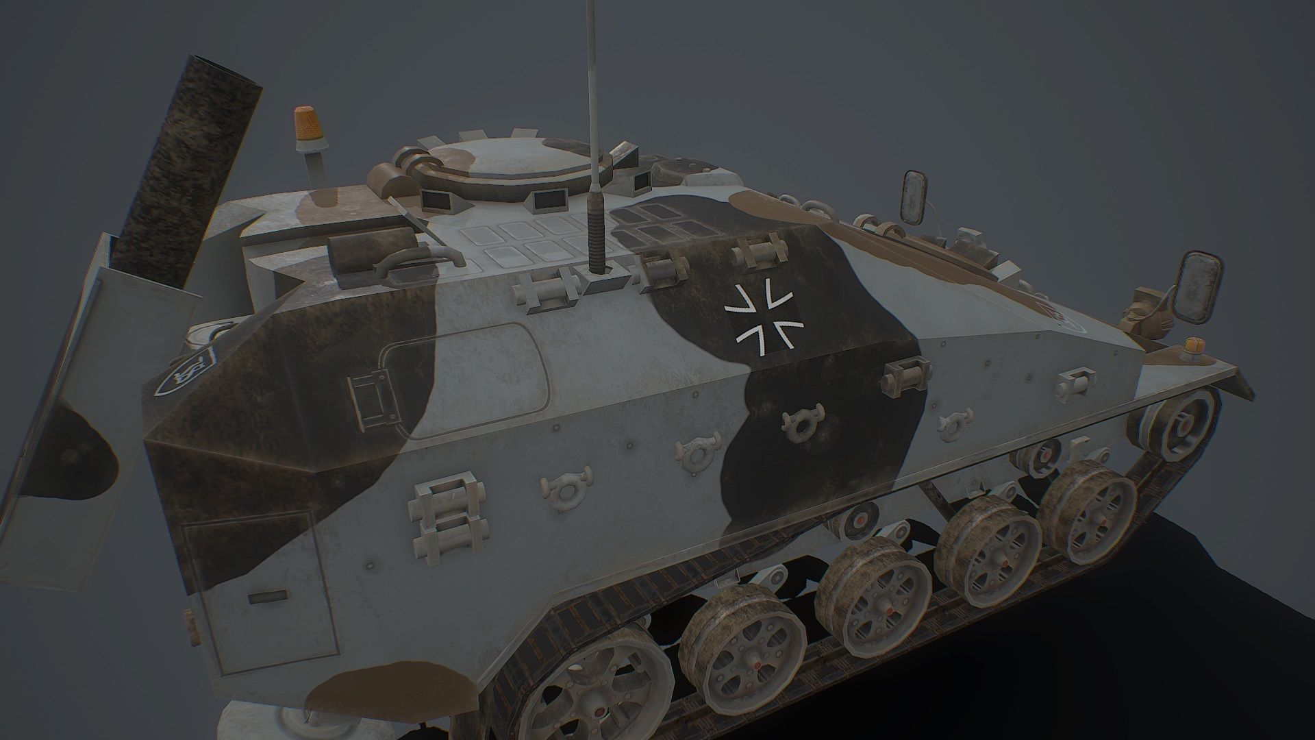 Wiesel 2 SP Mortar 120mm Low-poly 3D model_11