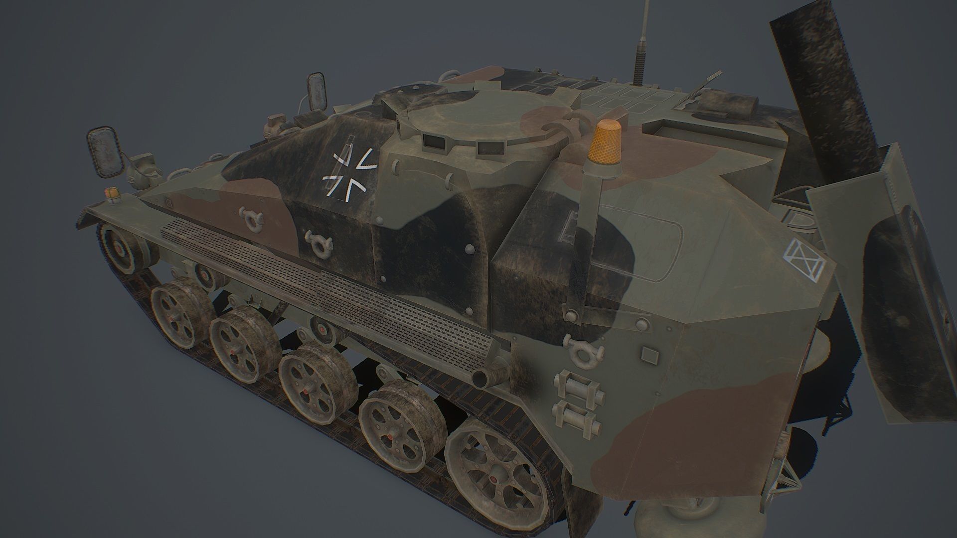 Wiesel 2 SP Mortar 120mm Low-poly 3D model_5