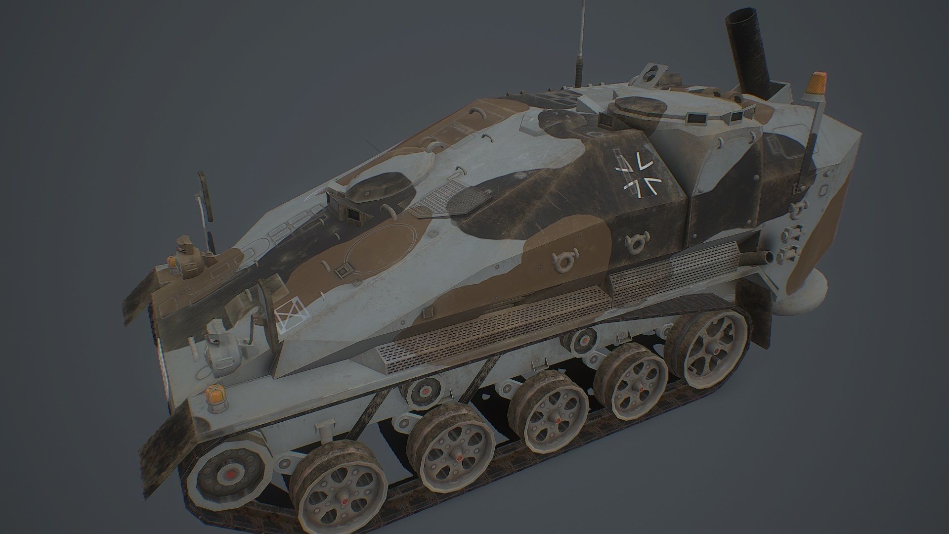 Wiesel 2 SP Mortar 120mm Low-poly 3D model_10