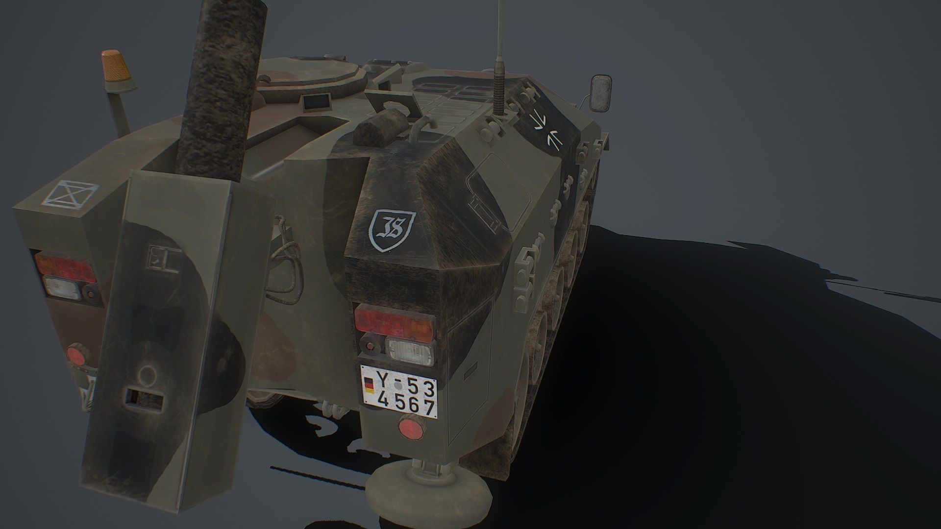 Wiesel 2 SP Mortar 120mm Low-poly 3D model_4