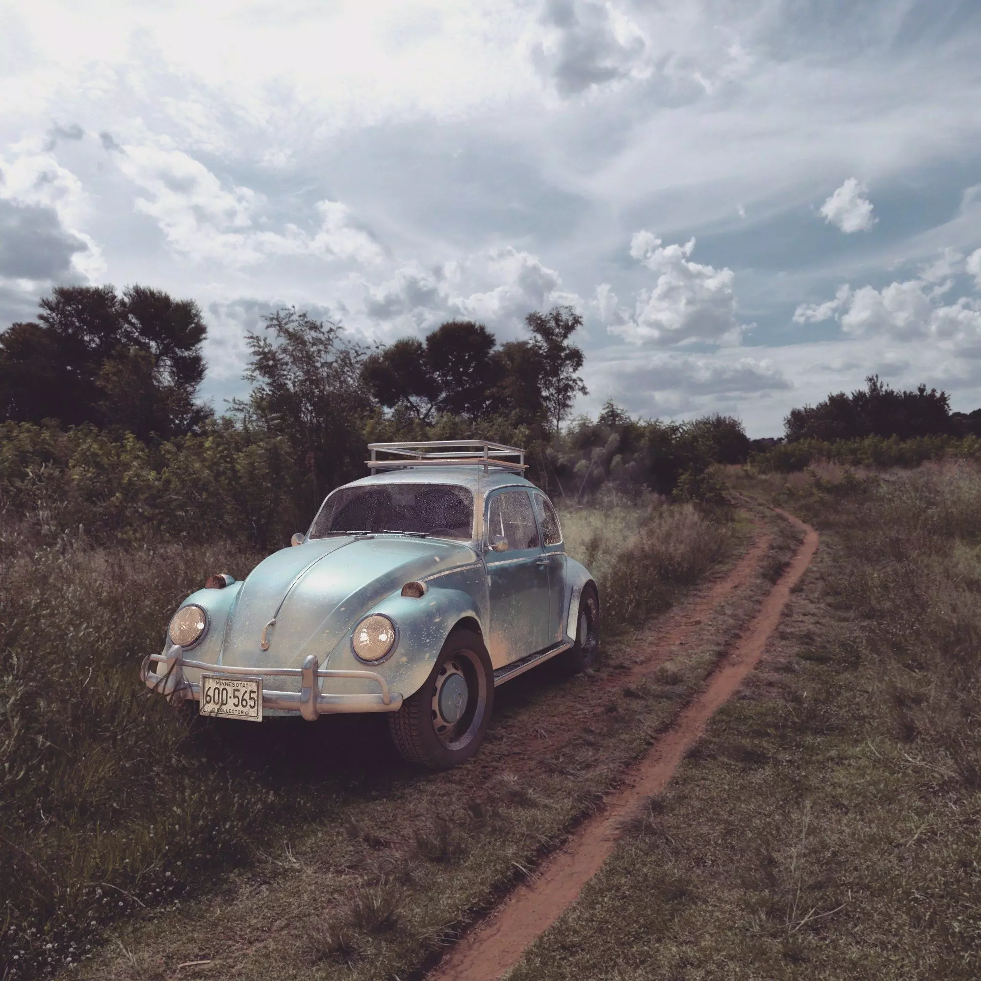 Volkswagen Beetle - Made in Blender 3D model