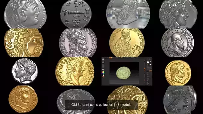 Old 3d print coins collection 