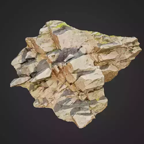 Cliff face 3D-scanned O