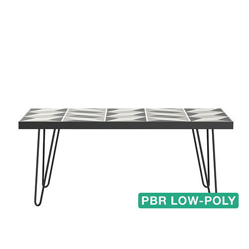 Sidetable - Muscida -  Low-poly 3D model