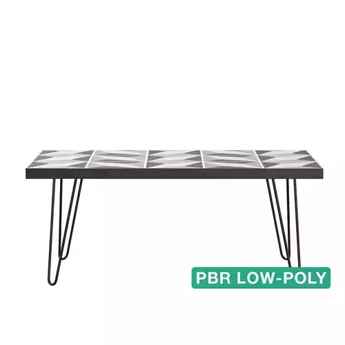Sidetable - Muscida -  Low-poly 3D model