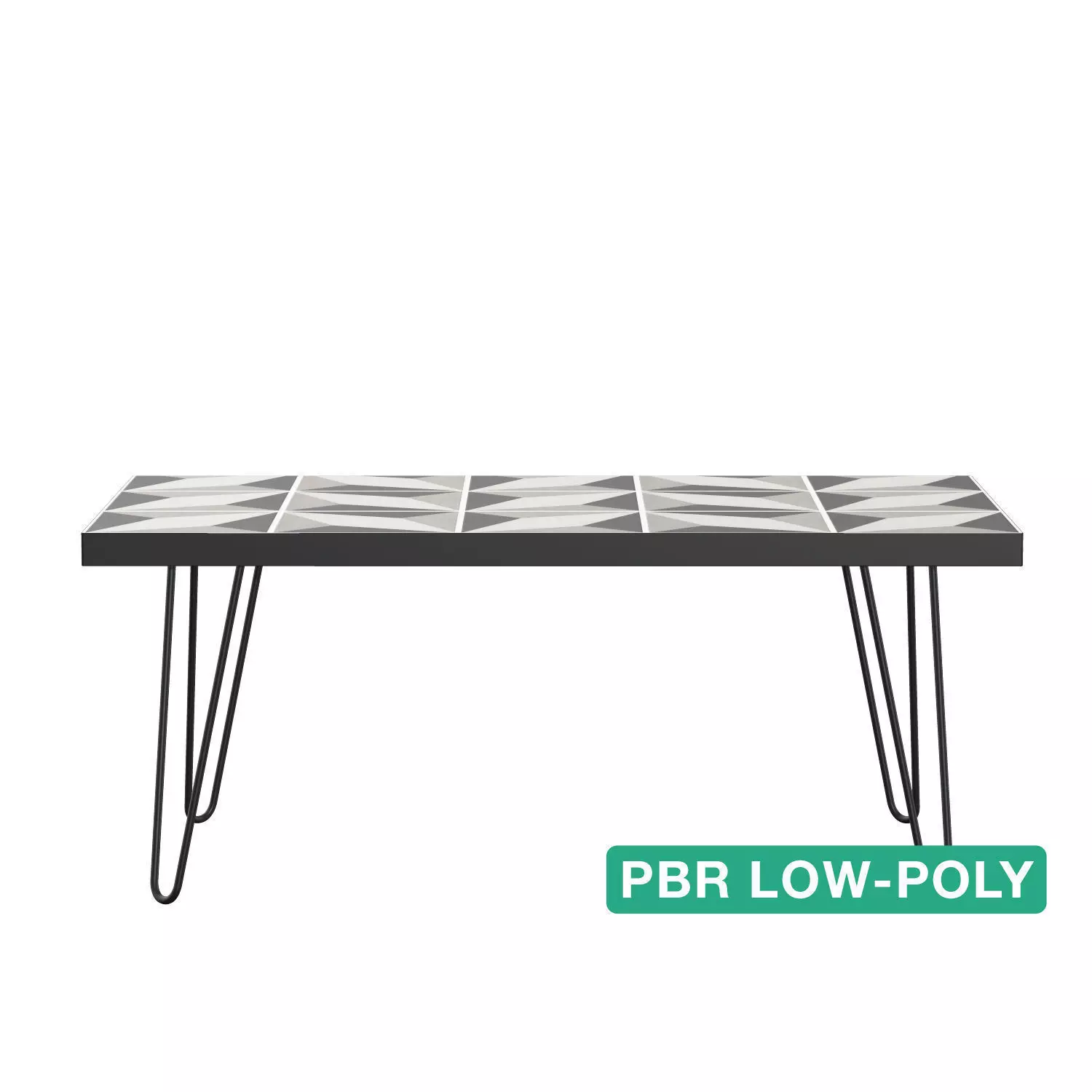 Sidetable - Muscida -  Low-poly 3D model_0