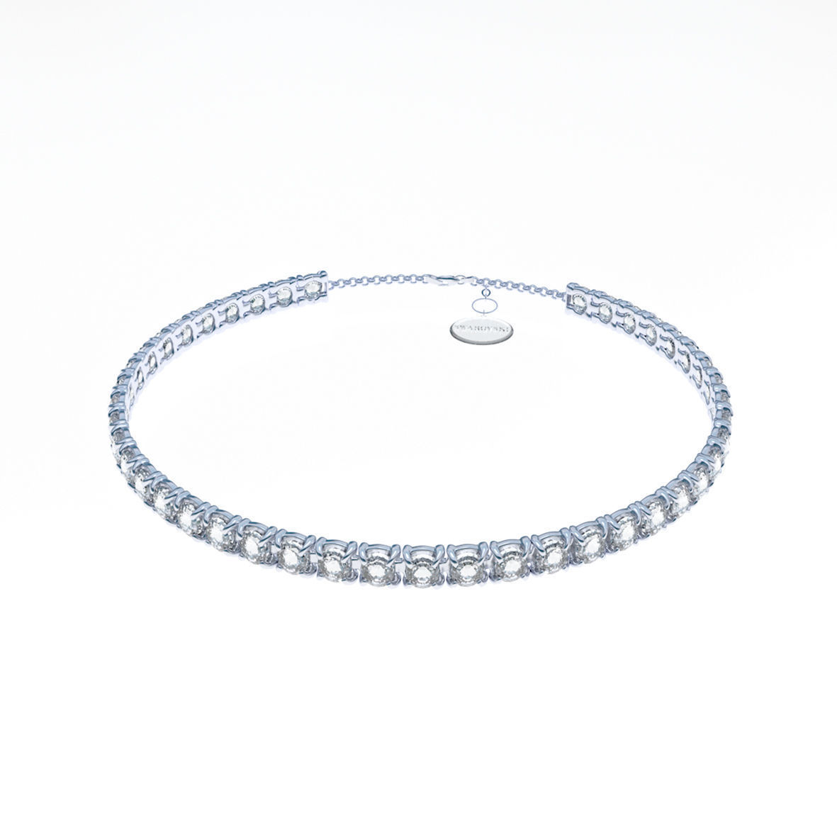 Diamond Tennis Bracelet type Swarovski 3D model_1