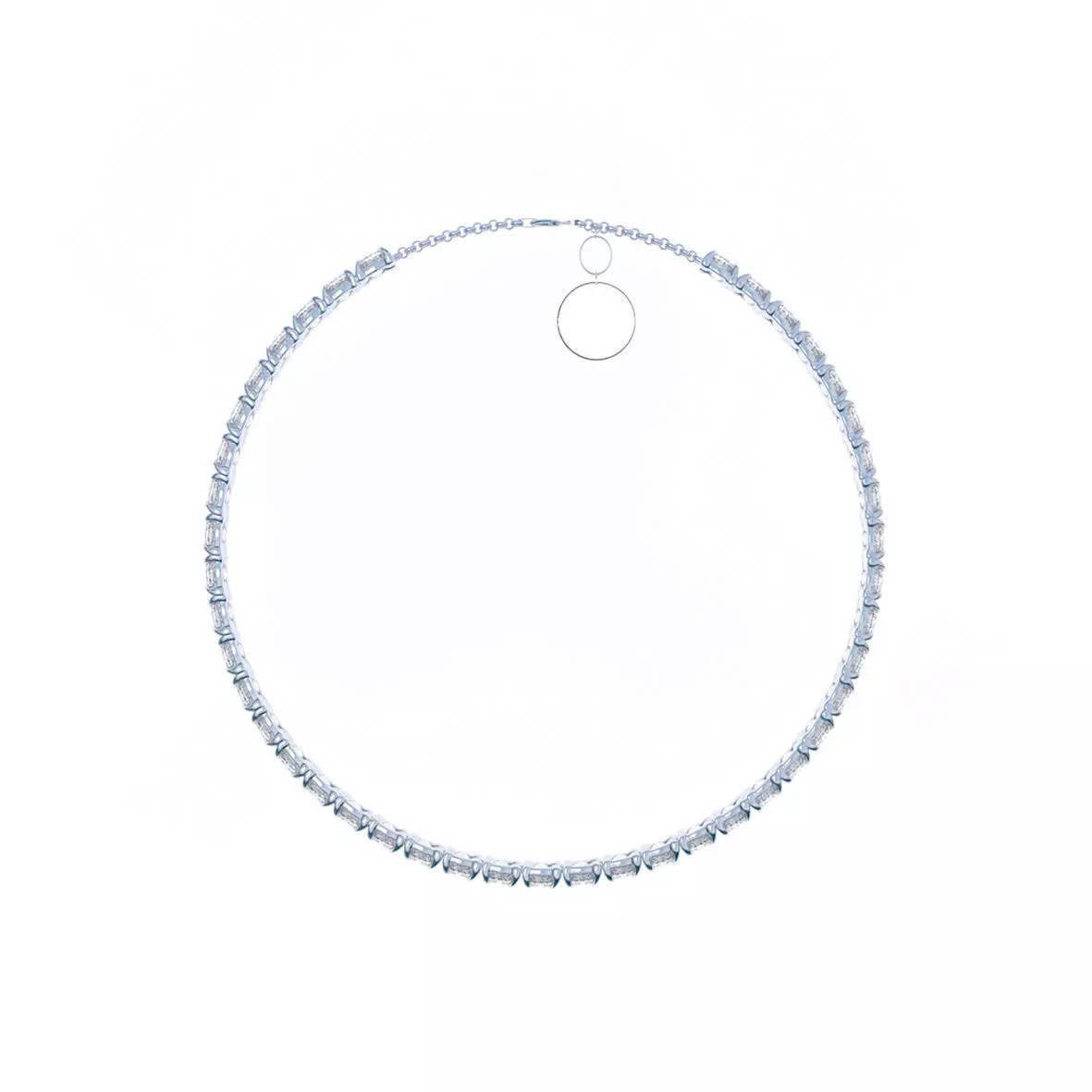 Diamond Tennis Bracelet type Swarovski 3D model_0