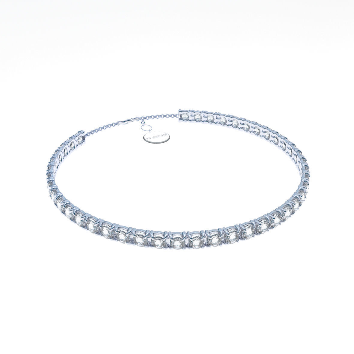 Diamond Tennis Bracelet type Swarovski 3D model_2