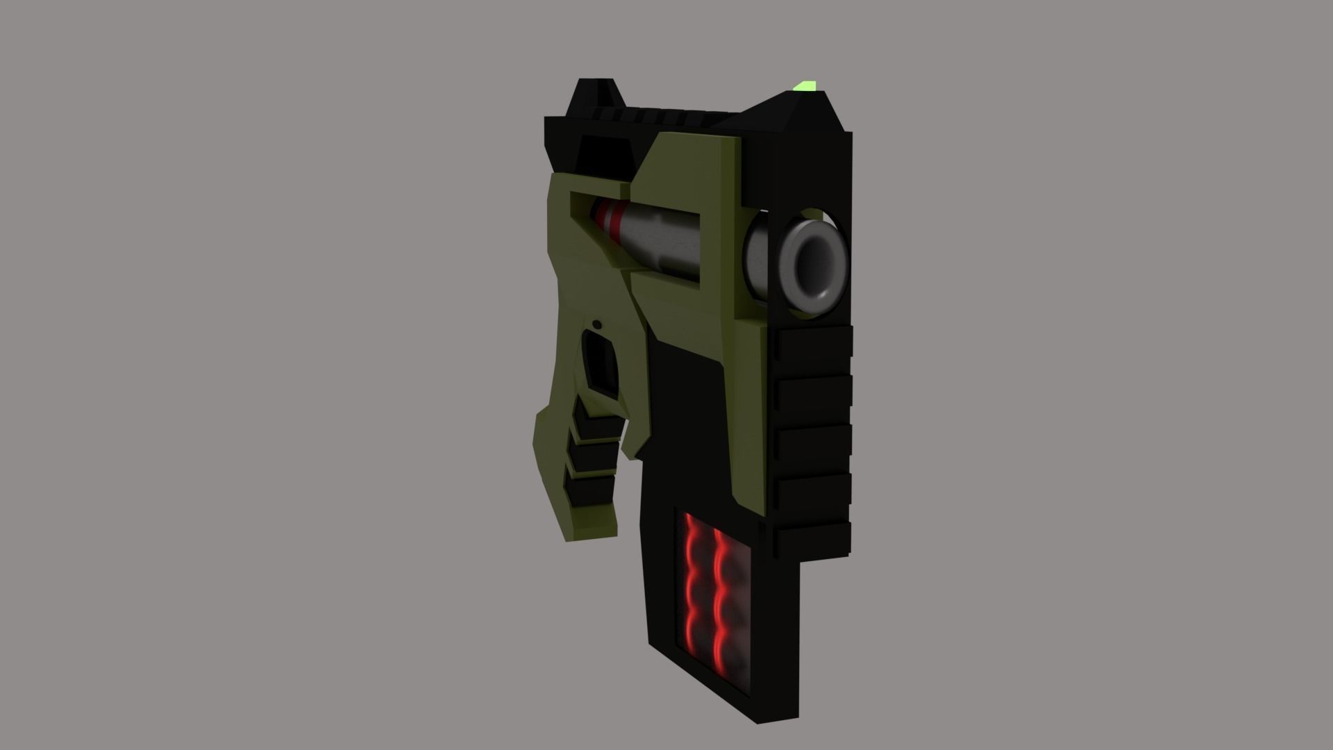 Concept sci-fi gun Low-poly 3D model_3