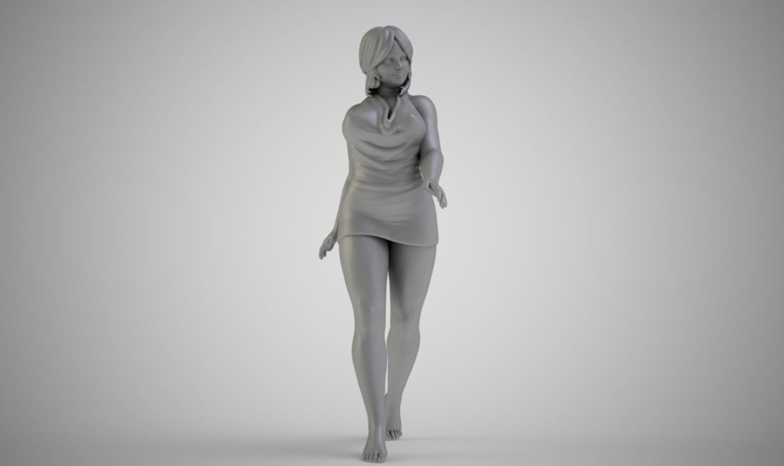 Woman Walking 3D print model_5