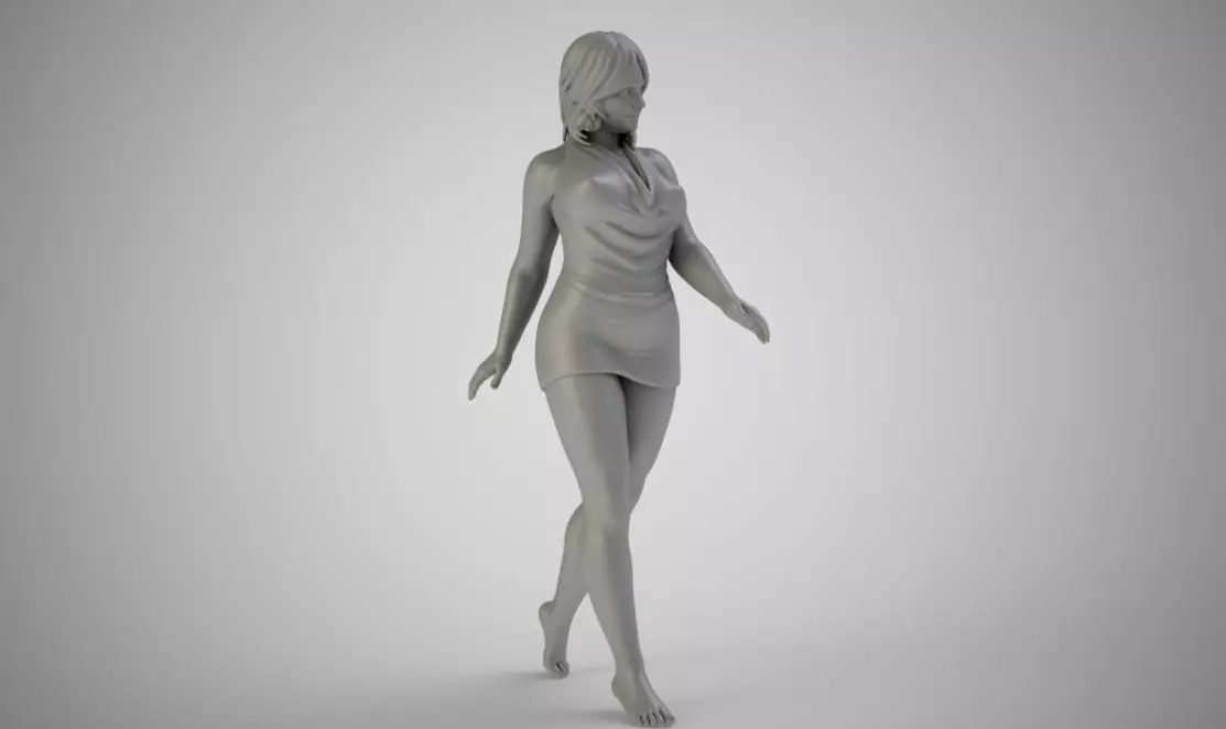 Woman Walking 3D print model_0